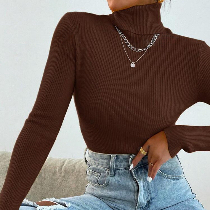 Damer Elegant Rullkragepullover med fin Ribstruktur Mirla-Eva Jonsson