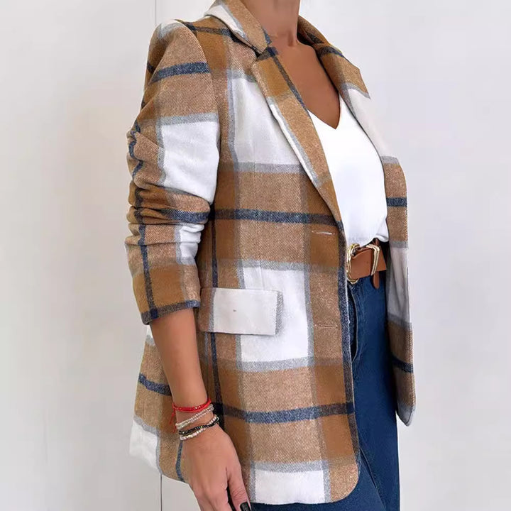 Damer Elegant Rutig Ullblazer Mirla-Eva Jonsson