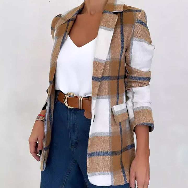 Damer Elegant Rutig Ullblazer Mirla-Eva Jonsson