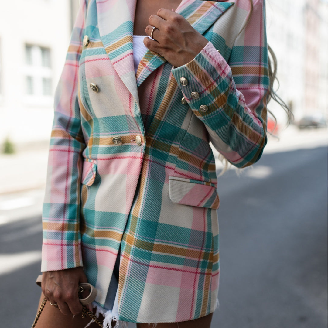 Damer Elegant Rutigt Blazerjacka Mirla-Eva Jonsson