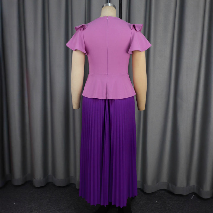 Damer Elegant Set av Blusstop och plisserad Kjol Mirla-Eva Jonsson