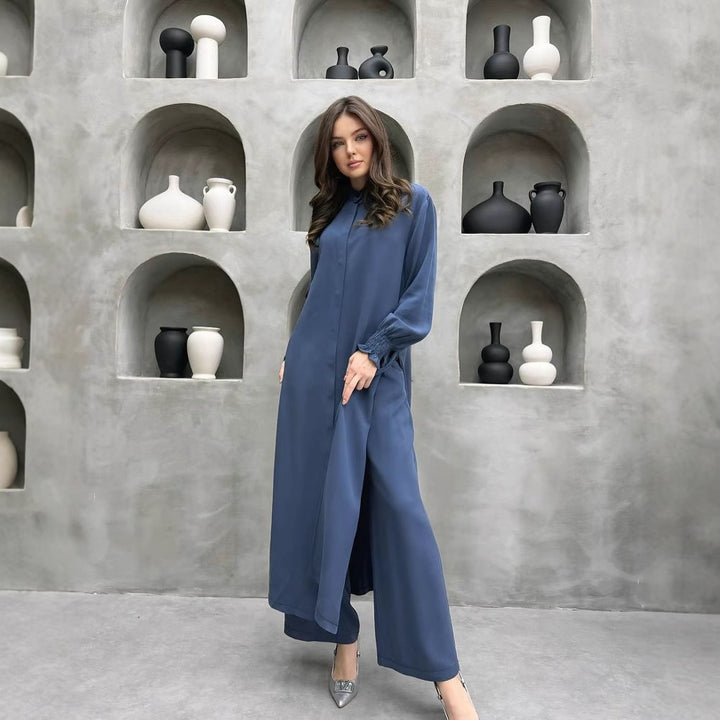 Damer Elegant Skjortklänning med lekfull fåll Mirla-Eva Jonsson