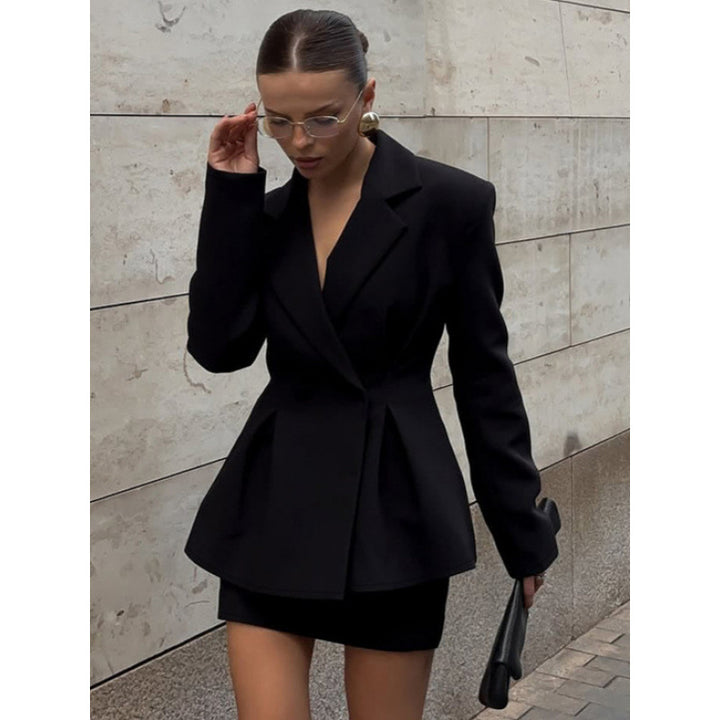 Damer Elegant Skräddarsydd Blazer med peplumskärning Eva Jonsson-Eva Jonsson