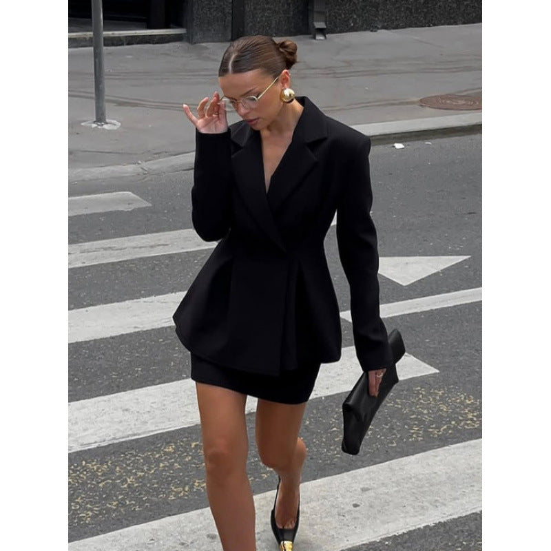 Damer Elegant Skräddarsydd Blazer med peplumskärning Eva Jonsson-Eva Jonsson