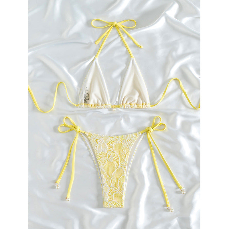 Damer Elegant Spets-Bikini-set med justerbara band Mirla-Eva Jonsson