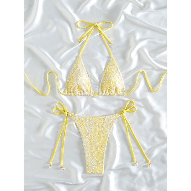 Damer Elegant Spets-Bikini-set med justerbara band Mirla-Eva Jonsson