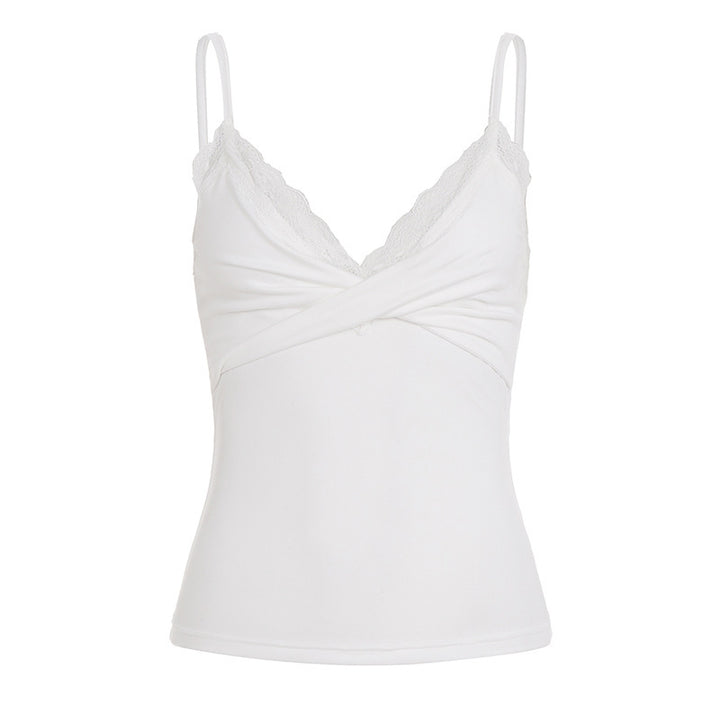 Damer Elegant Spets Cami Top med tajt passform och justerbara band Mirla-Eva Jonsson
