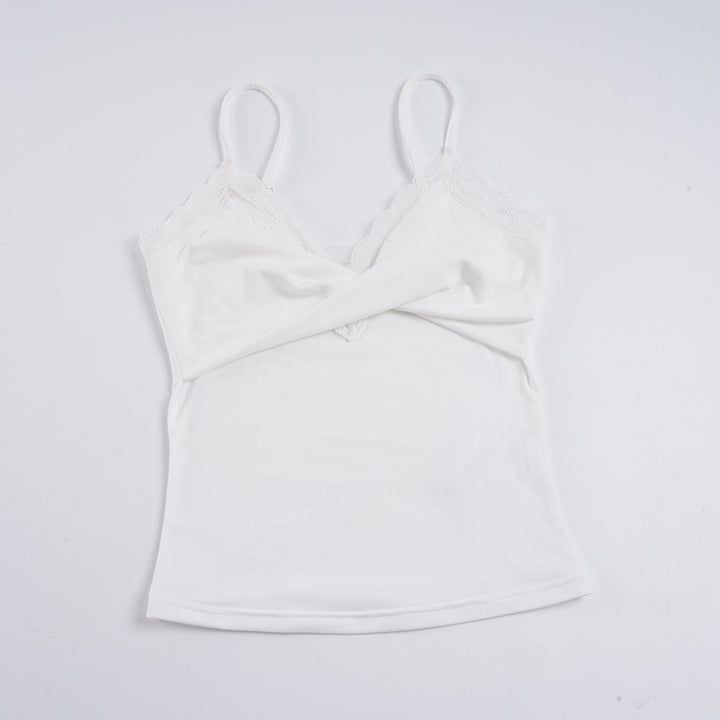 Damer Elegant Spets Cami Top med tajt passform och justerbara band Mirla-Eva Jonsson