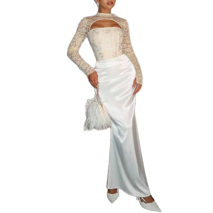 Damer Elegant Spets Top med Cut-Out Design Mirla-Eva Jonsson