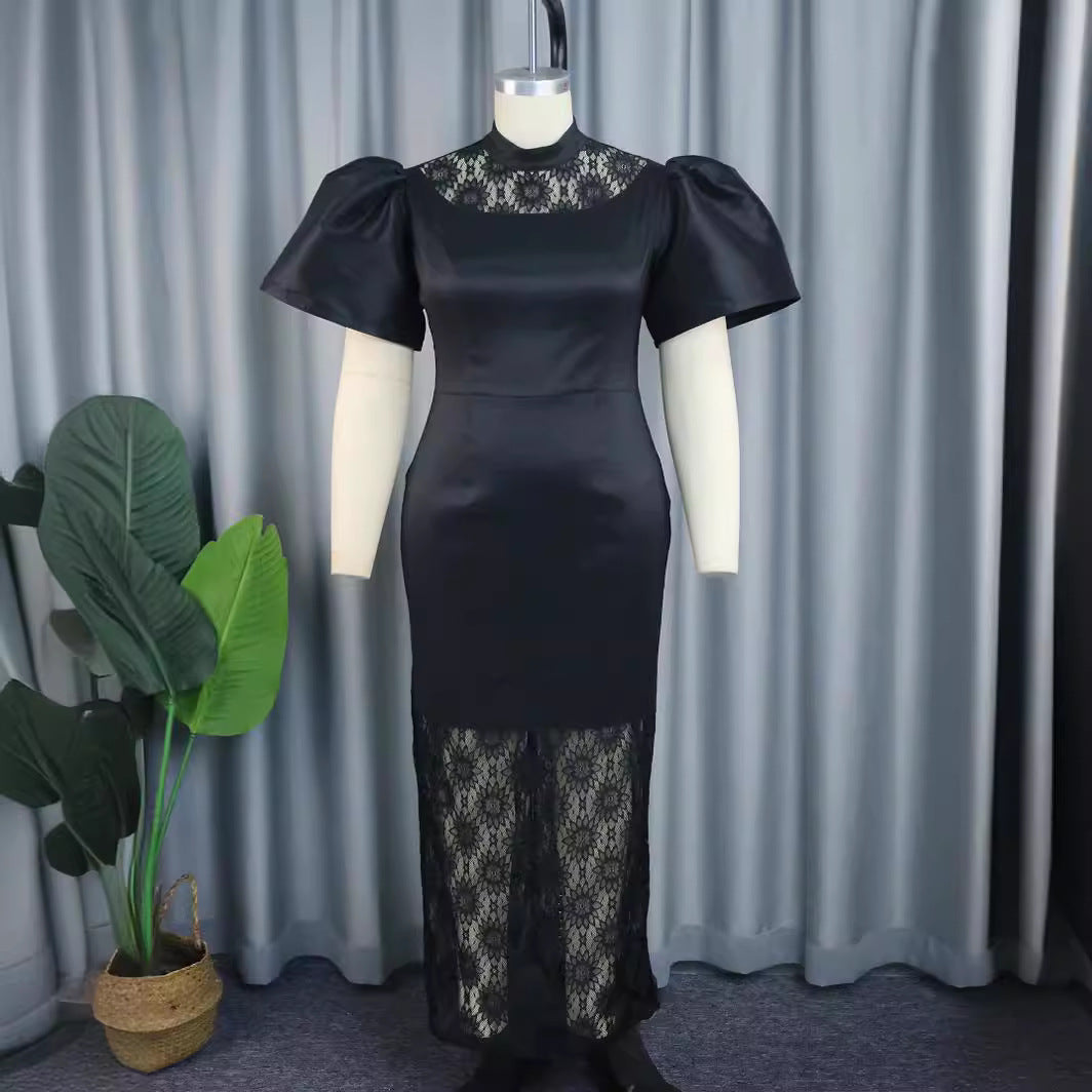 Damer Elegant Spets-och-Satin Klänning Mirla-Eva Jonsson