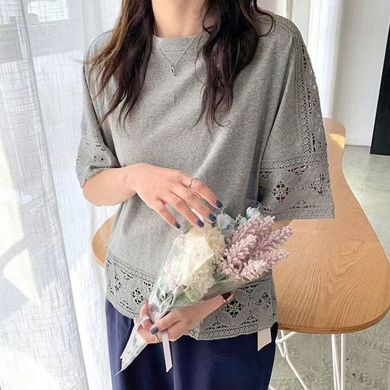 Damer Elegant Spetsärm Top Eva Jonsson-Eva Jonsson