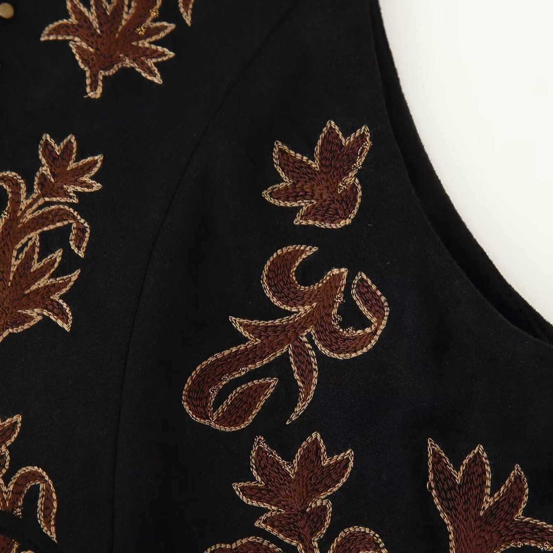 Damer Elegant Spetsväst med florala applikationer Mirla-Eva Jonsson