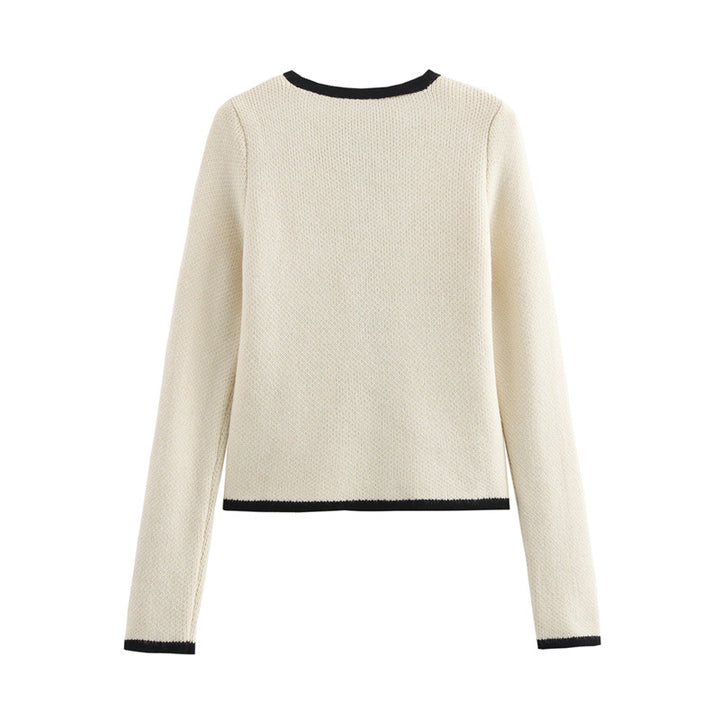 Damer Elegant Stickad Jacka med raffinerade Slipsar och Fickor Mirla-Eva Jonsson