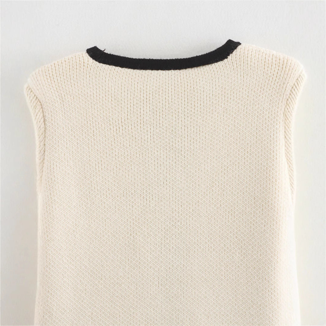 Damer Elegant Stickad Jacka med raffinerade Slipsar och Fickor Mirla-Eva Jonsson