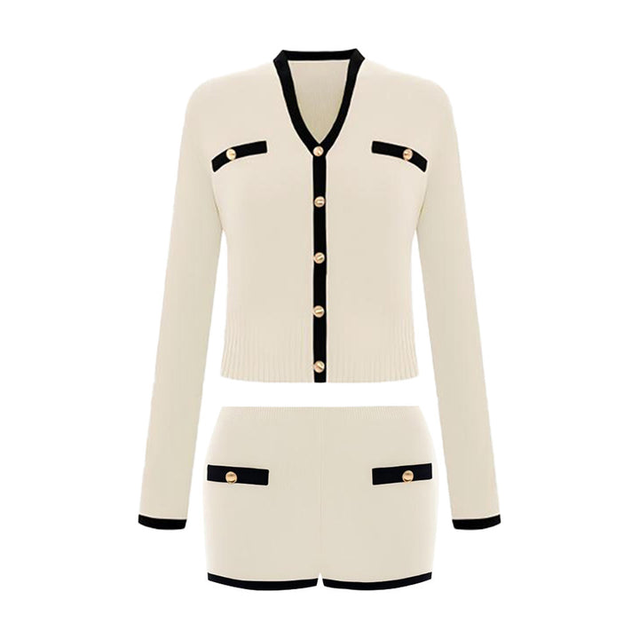 Damer Elegant Stickad Jumpsuit med Knapppdetaljering Mirla-Eva Jonsson
