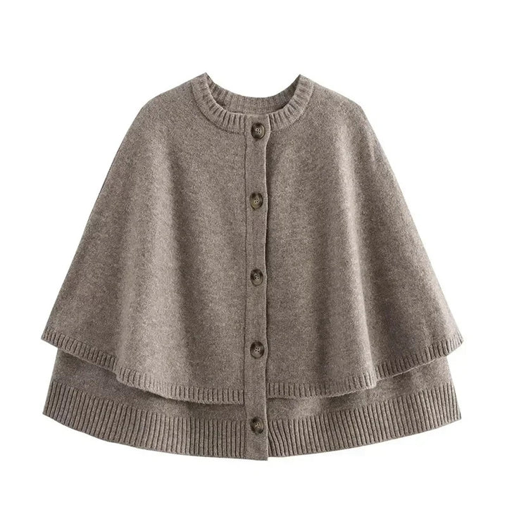 Damer Elegant Stickcape med Knapplist Mirla-Eva Jonsson