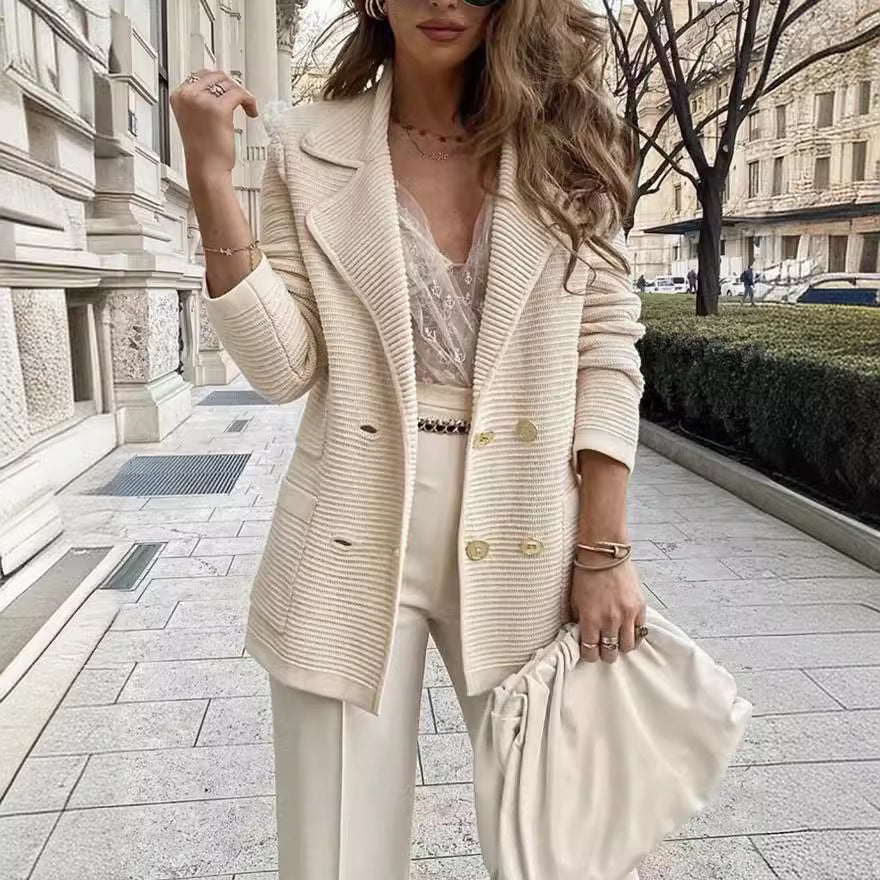 Damer Elegant Struktur Blazer med lekfullt klassiska knapppdetaljer Mirla-Eva Jonsson