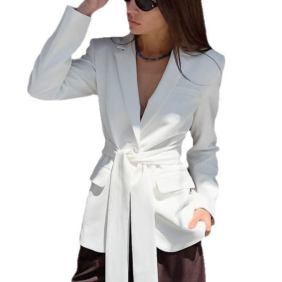 Damer Elegant Tailored Blazer med Knutstängning Mirla-Eva Jonsson