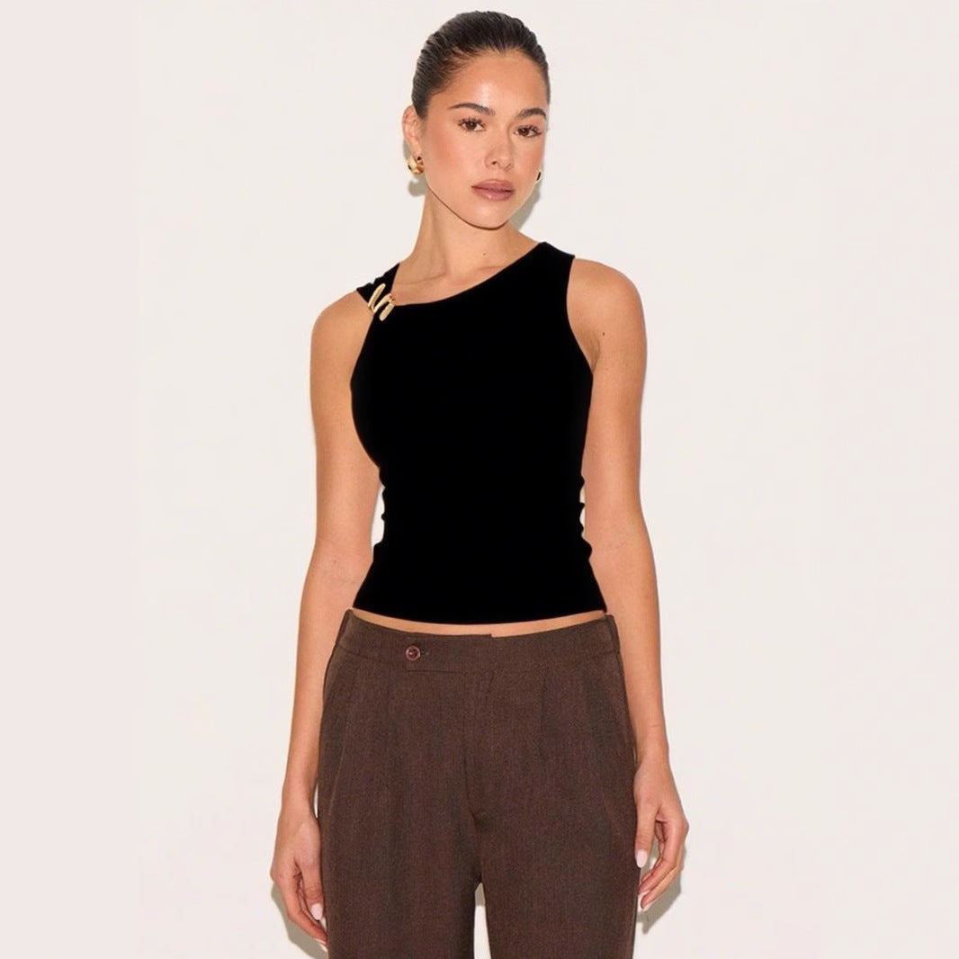 Damer Elegant Tanktopp med dekorativt knutdetalj Mirla-Eva Jonsson