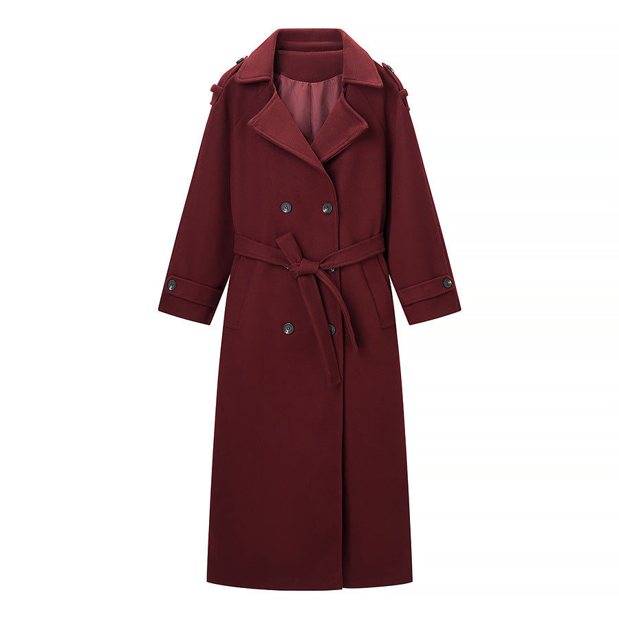 Damer Elegant Trench Coat med bälte och dubbelknappslå Mirla-Eva Jonsson
