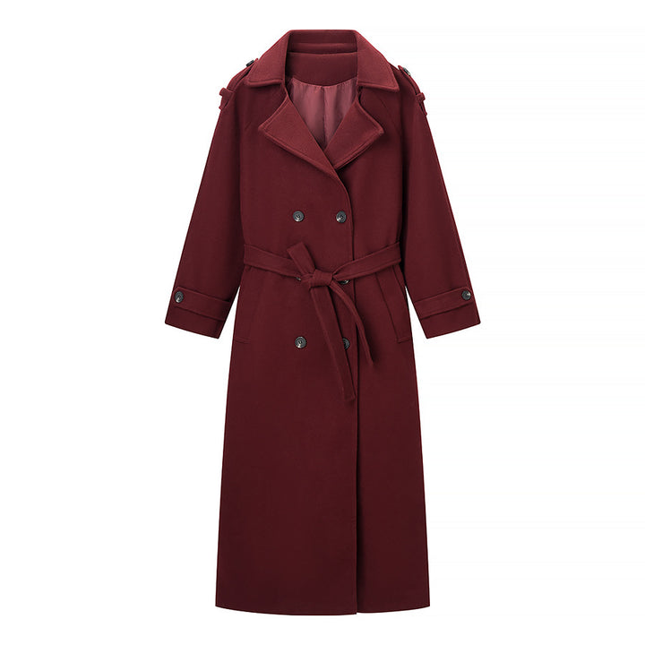 Damer Elegant Trench Coat med bälte och dubbelknappslå Mirla-Eva Jonsson