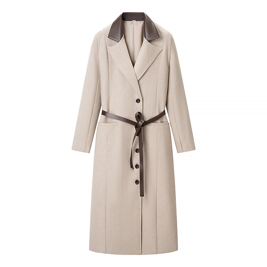 Damer Elegant Trench Coat med bälte och raffinerad krage Mirla-Eva Jonsson