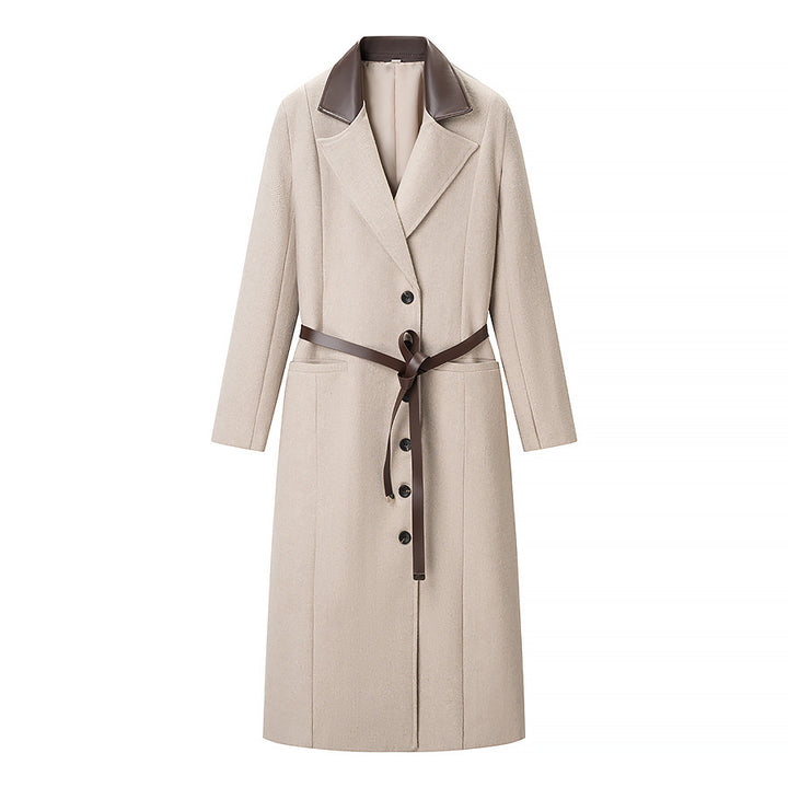 Damer Elegant Trench Coat med bälte och raffinerad krage Mirla-Eva Jonsson