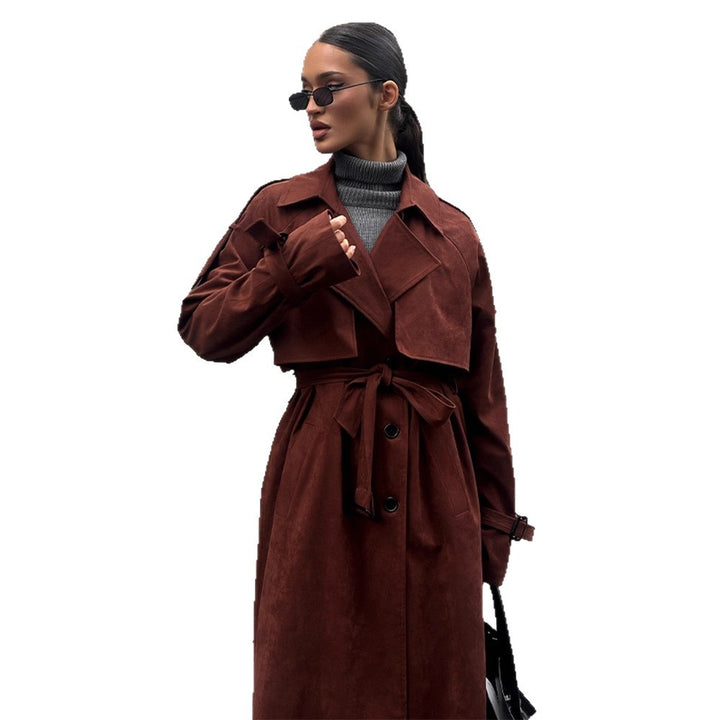 Damer Elegant Trenchcoat i mocka Eva Jonsson-Eva Jonsson