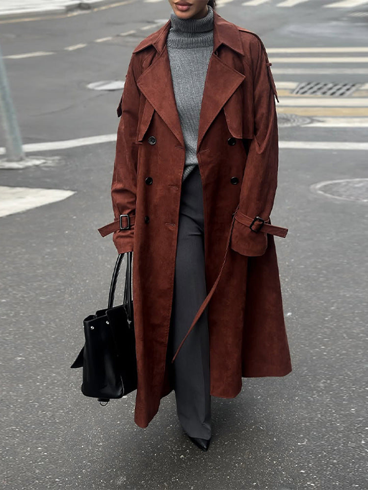 Damer Elegant Trenchcoat i mocka Eva Jonsson-Eva Jonsson