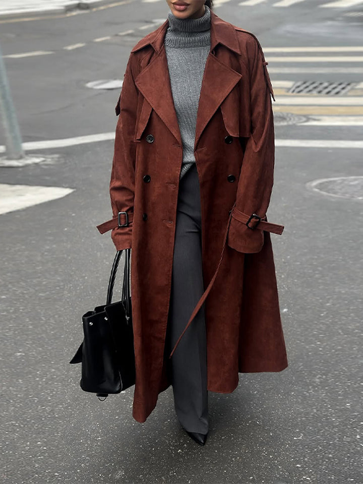 Damer Elegant Trenchcoat i mocka Eva Jonsson-Eva Jonsson