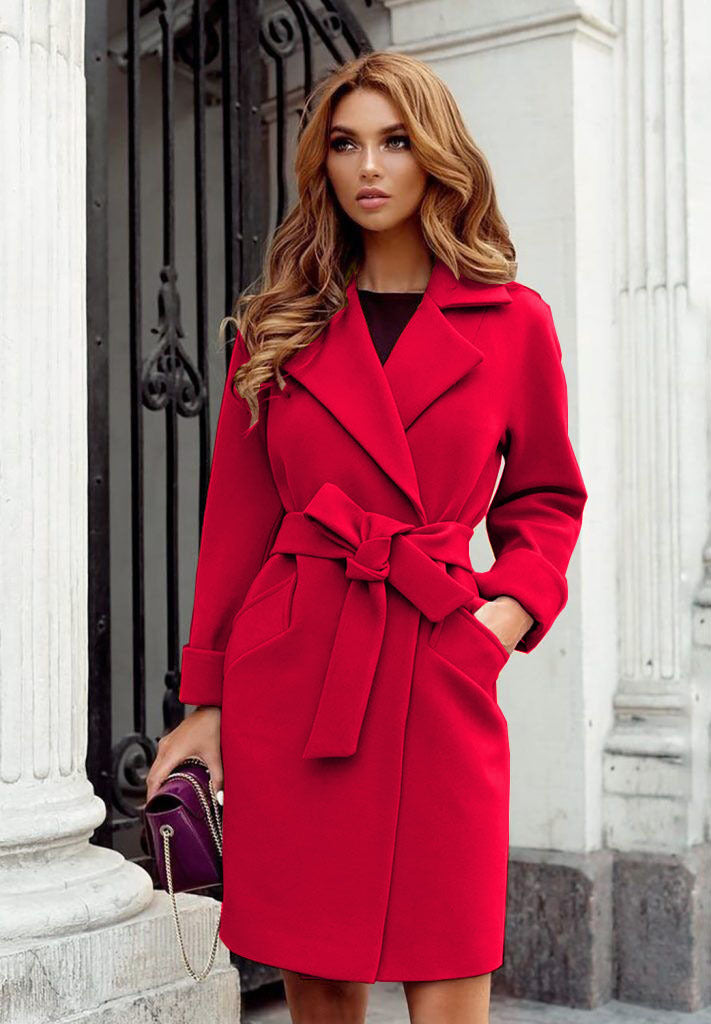 Damer Elegant Trenchcoat med bälte och praktiska fickor Mirla-Eva Jonsson