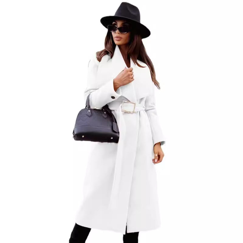 Damer Elegant Trenchcoat med bälte och strukturerad tyg Mirla-Eva Jonsson