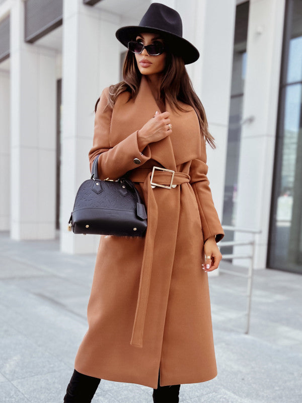Damer Elegant Trenchcoat med bälte och strukturerad tyg Mirla-Eva Jonsson