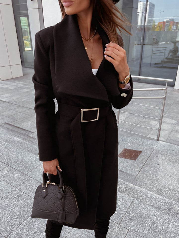 Damer Elegant Trenchcoat med bälte och strukturerad tyg Mirla-Eva Jonsson