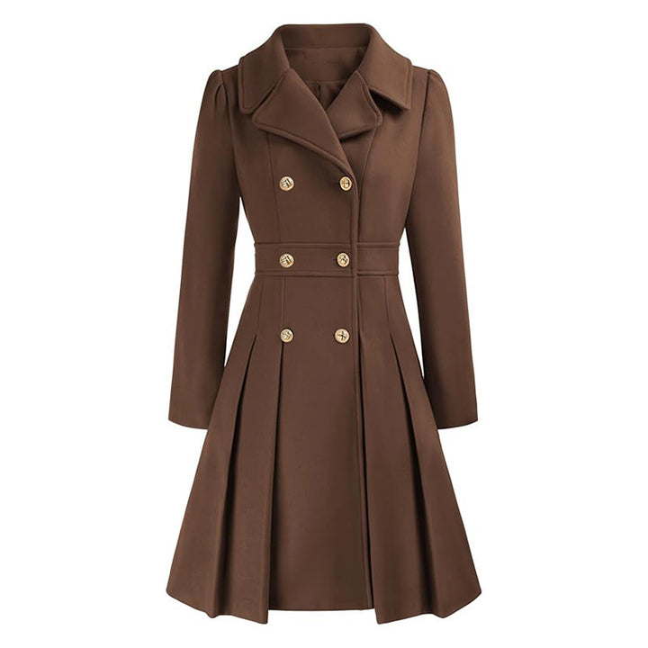 Damer Elegant Trenchcoat med figursydd skärning och plisserad detalj Mirla-Eva Jonsson