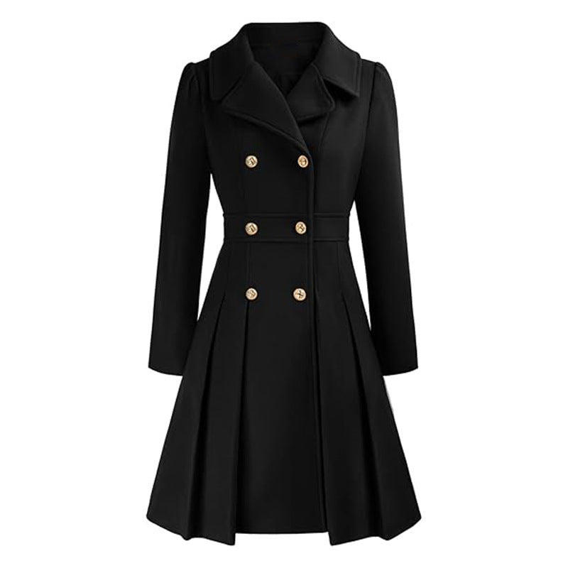 Damer Elegant Trenchcoat med figursydd skärning och plisserad detalj Mirla-Eva Jonsson
