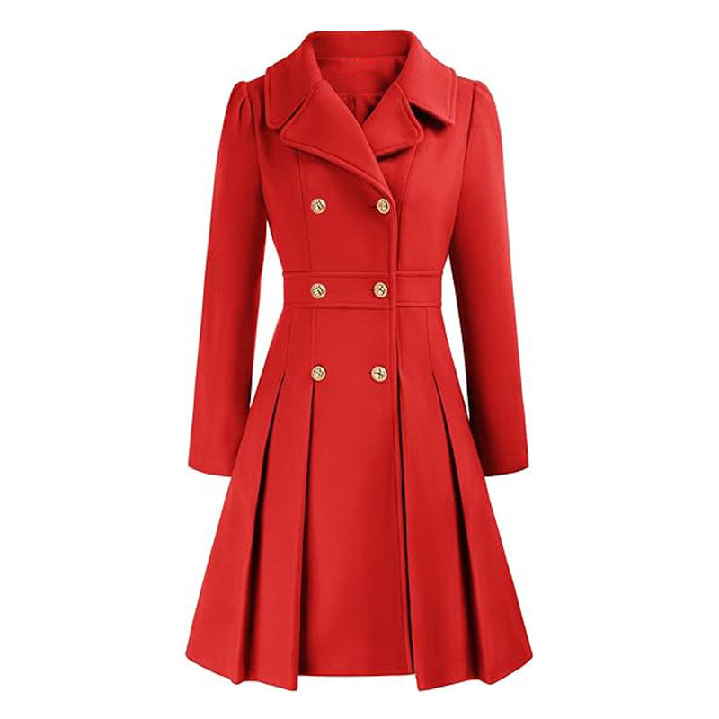Damer Elegant Trenchcoat med figursydd skärning och plisserad detalj Mirla-Eva Jonsson