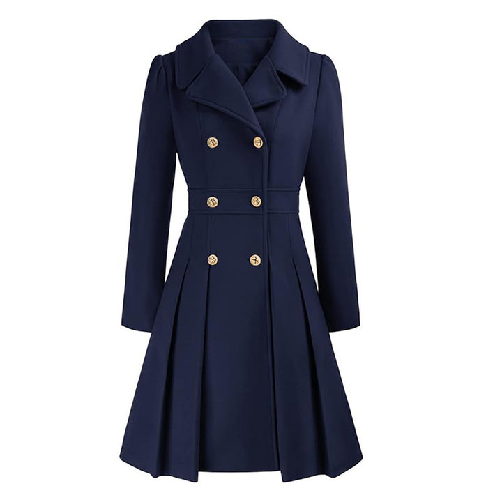 Damer Elegant Trenchcoat med figursydd skärning och plisserad detalj Mirla-Eva Jonsson