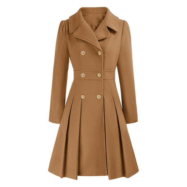 Damer Elegant Trenchcoat med figursydd skärning och plisserad detalj Mirla-Eva Jonsson