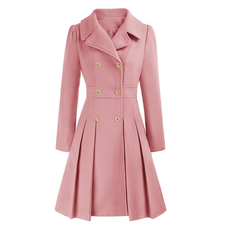 Damer Elegant Trenchcoat med figursydd skärning och plisserad detalj Mirla-Eva Jonsson