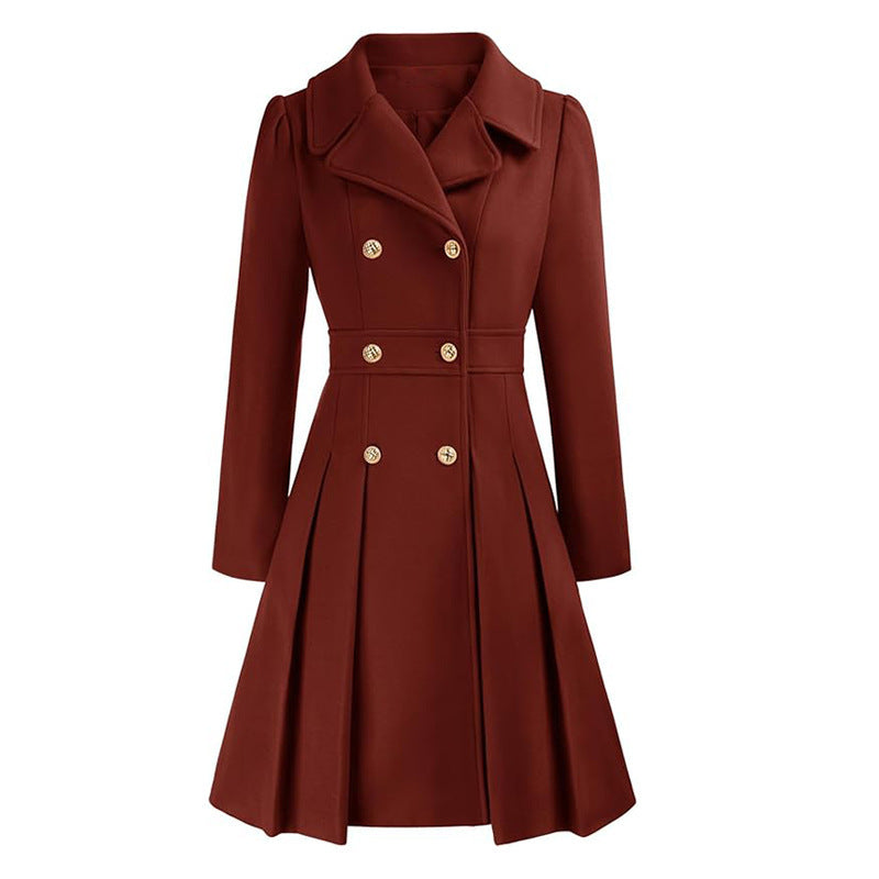 Damer Elegant Trenchcoat med figursydd skärning och plisserad detalj Mirla-Eva Jonsson