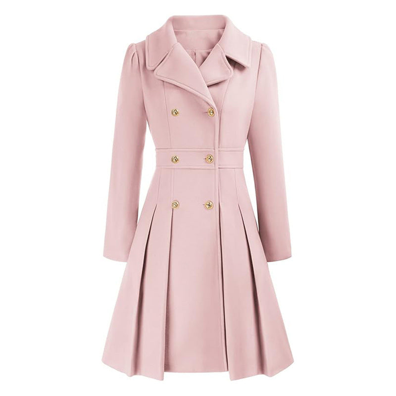 Damer Elegant Trenchcoat med figursydd skärning och plisserad detalj Mirla-Eva Jonsson