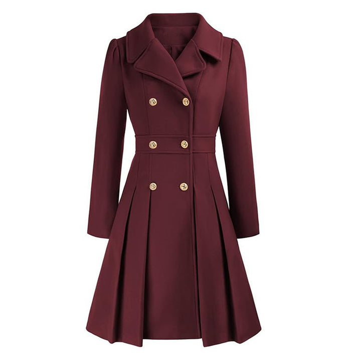 Damer Elegant Trenchcoat med figursydd skärning och plisserad detalj Mirla-Eva Jonsson