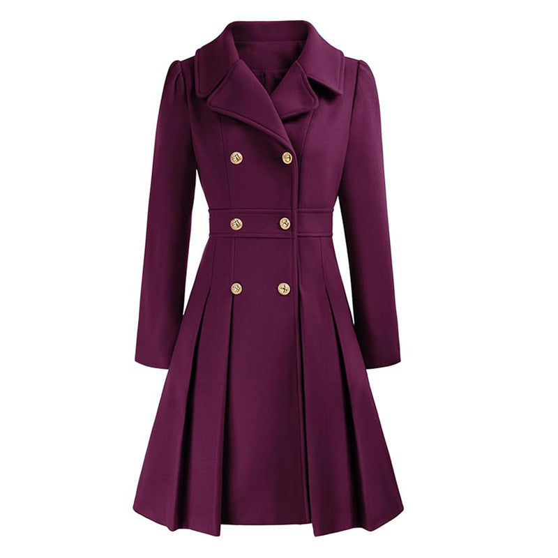 Damer Elegant Trenchcoat med figursydd skärning och plisserad detalj Mirla-Eva Jonsson