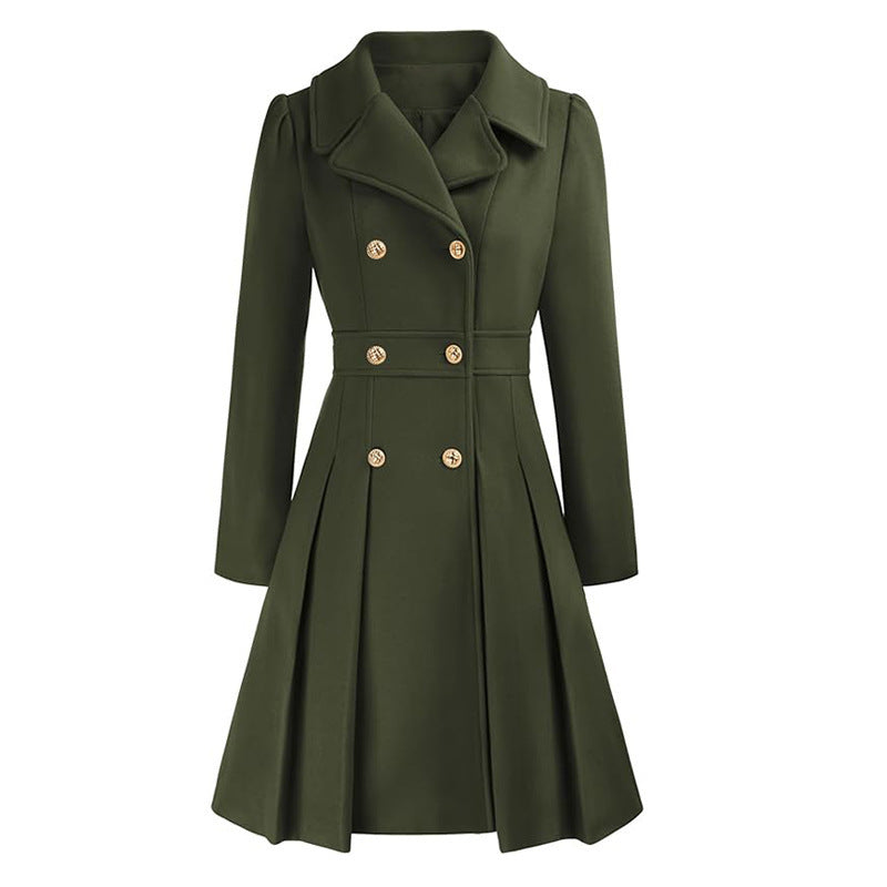 Damer Elegant Trenchcoat med figursydd skärning och plisserad detalj Mirla-Eva Jonsson