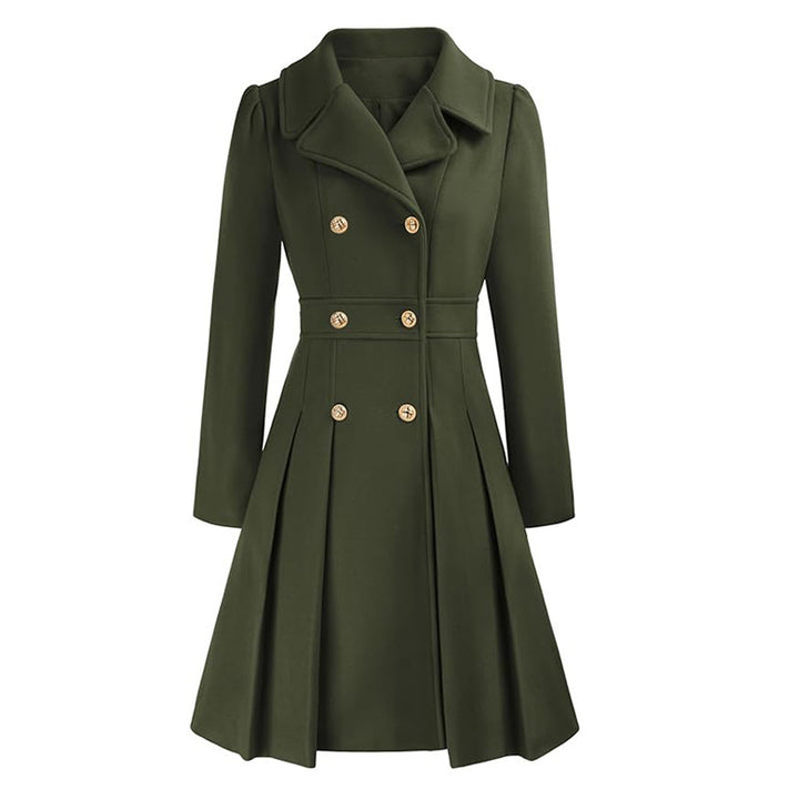 Damer Elegant Trenchcoat med figursydd skärning och plisserad detalj Mirla-Eva Jonsson