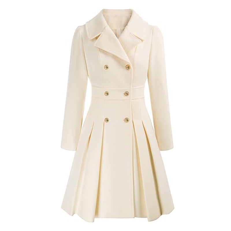 Damer Elegant Trenchcoat med figursydd skärning och plisserad detalj Mirla-Eva Jonsson