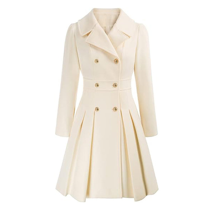 Damer Elegant Trenchcoat med figursydd skärning och plisserad detalj Mirla-Eva Jonsson
