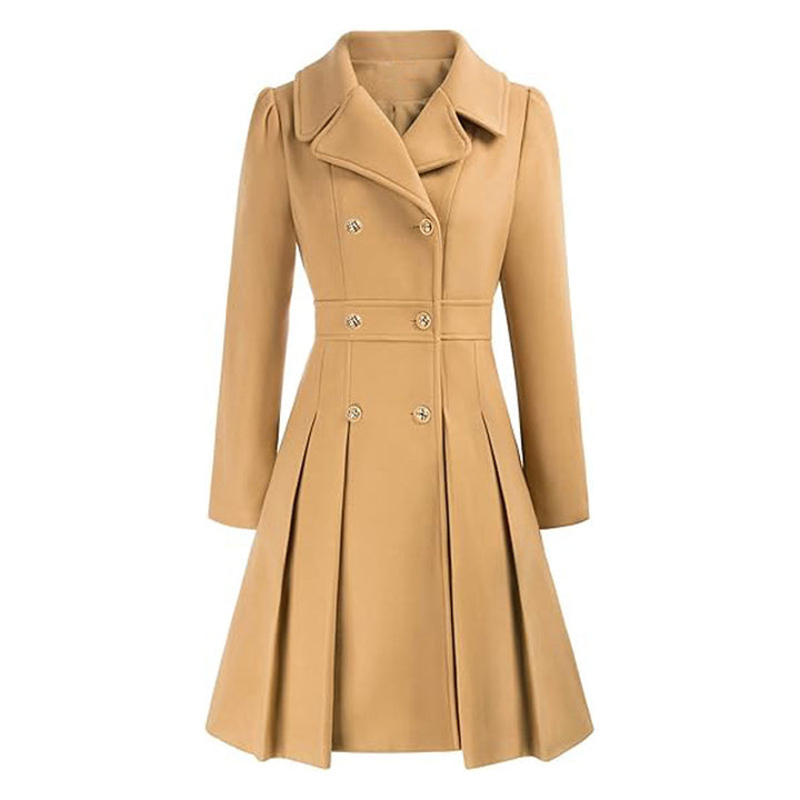 Damer Elegant Trenchcoat med figursydd skärning och plisserad detalj Mirla-Eva Jonsson