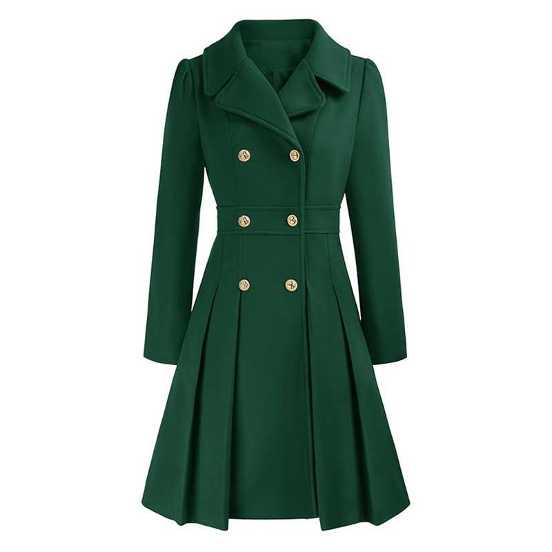 Damer Elegant Trenchcoat med figursydd skärning och plisserad detalj Mirla-Eva Jonsson